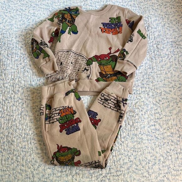 TMNT ninja turtles size 5 sweatsuit set - Picture 1 of 10